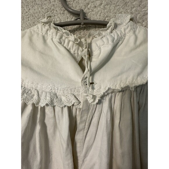 Stunning Antique Baby~Dress~Gown Christening Baptism Flower Girl Embroidery Lace - Picture 12 of 13